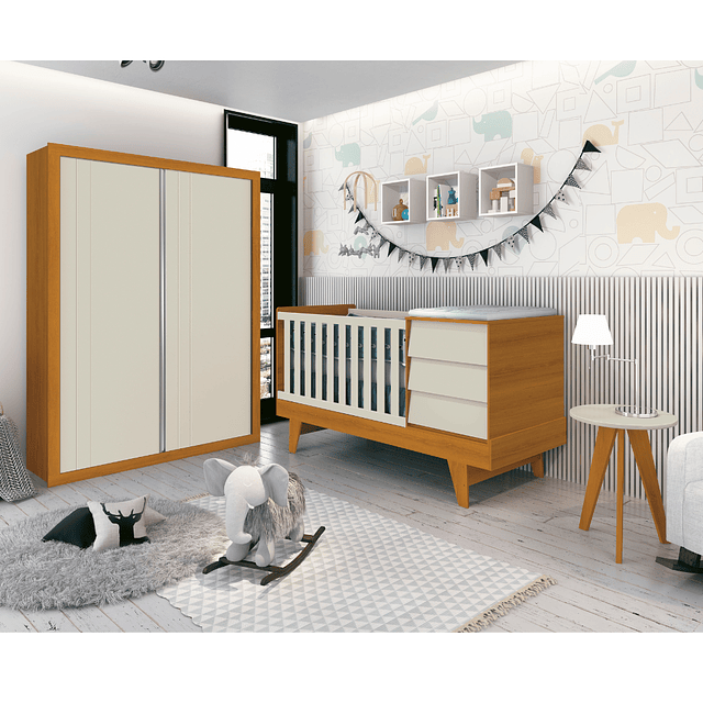 Cuna Comoda Arena Caramelo Noah 3 Funciones