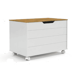 Baúl Blanco Tapa color Madera