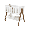 Mini cuna colecho Liv Blanca/Eco wood Con ruedas