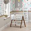 Mini cuna colecho Liv Blanca/Eco wood Con ruedas