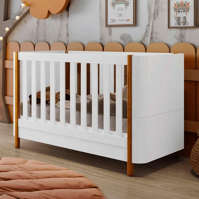 Cuna Blanca Miel Olivia 2 Funciones 