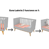 Cuna Gris Miel Ludmila 2 Funciones