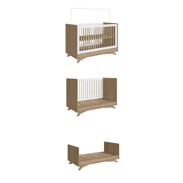 Cuna Blanca Miel 3 Funciones Affet 