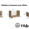 Cuna Blanca Miel 3 Funciones Affet 