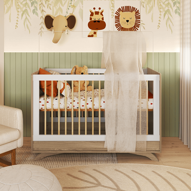 Cuna Blanca Miel 3 Funciones Affet 