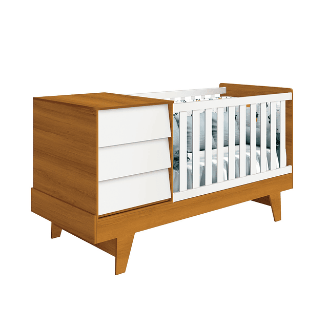 Cuna 3 en 1 Noah blanco Caramelo 