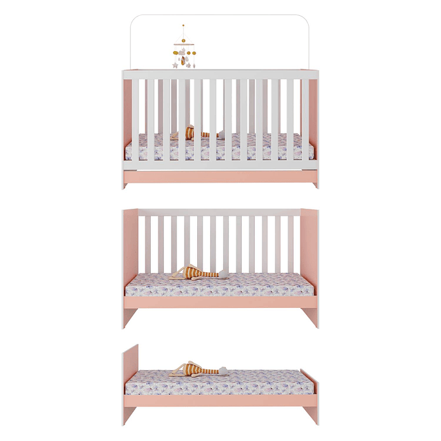 Cuna New 3 Funciones Rosado 