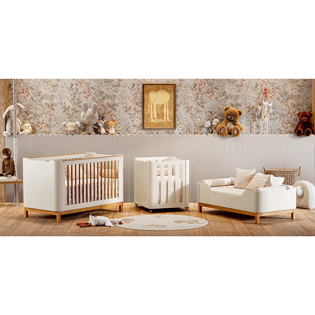 Cuna 3 Funciones Flow Blanca Eco Wood
