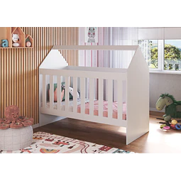 Cuna casita 60 Montessori blanca