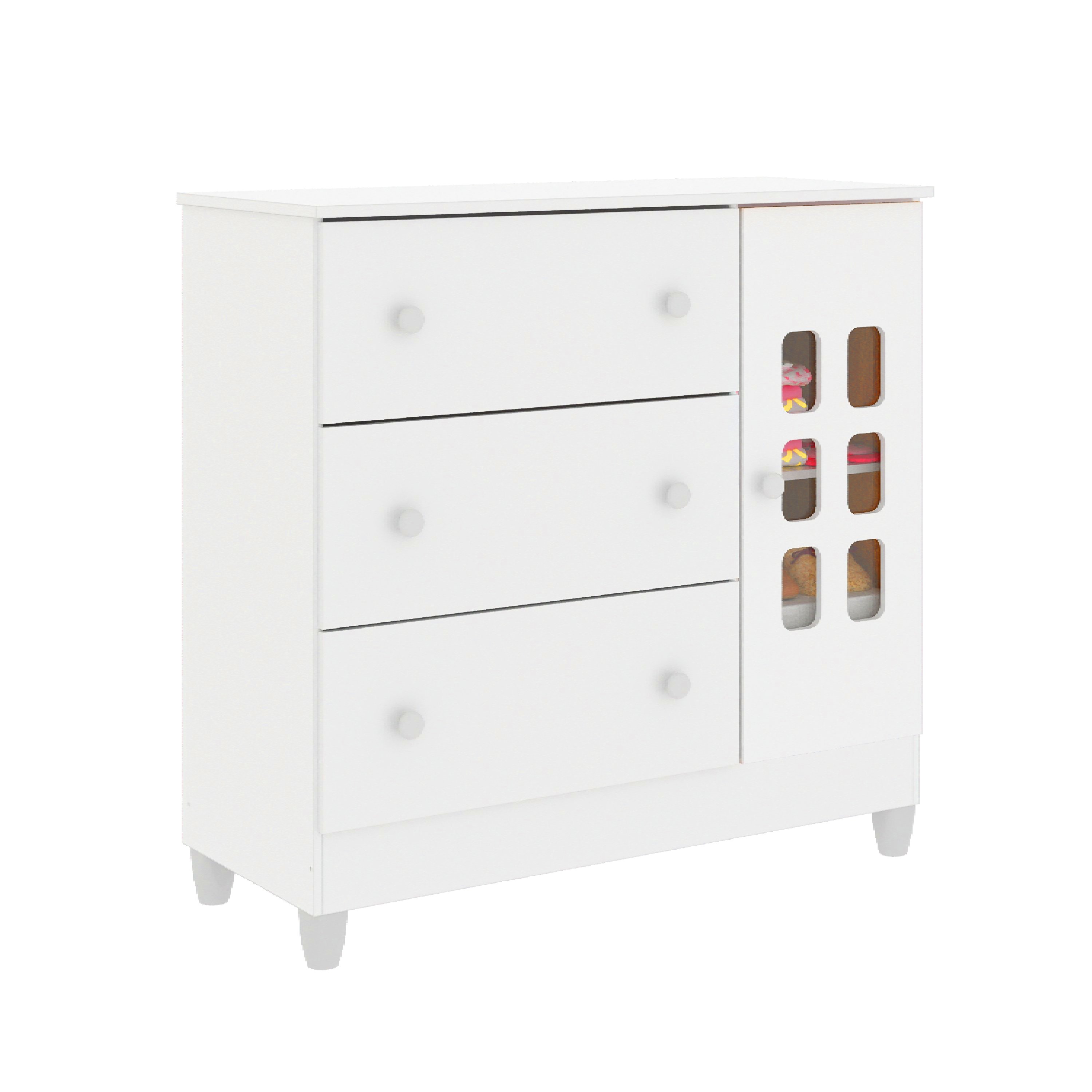 Comoda Con Puerta Blanco Maria