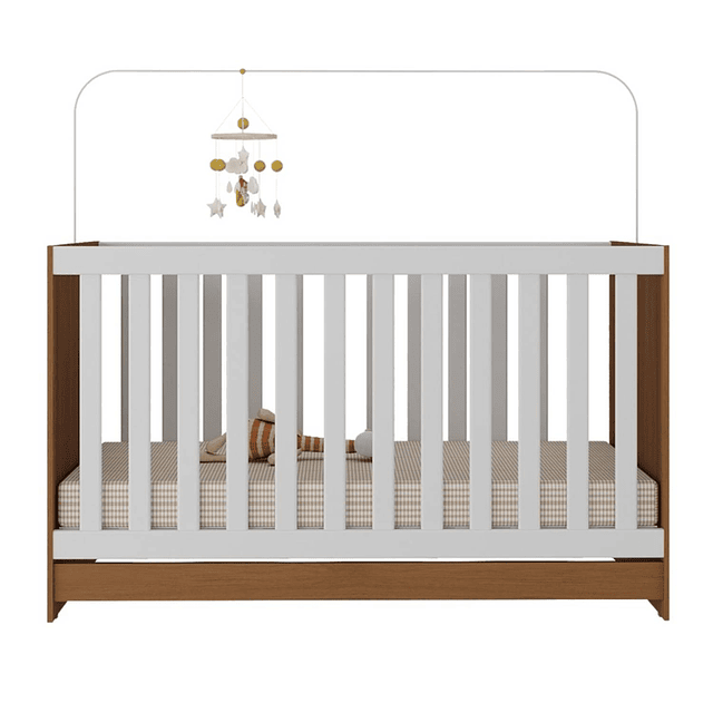 Cuna New 3 Funciones Blanco Café 