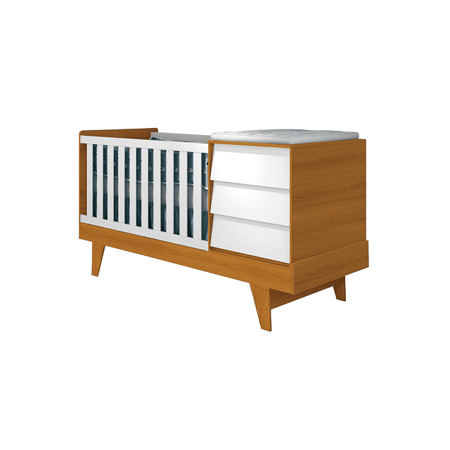 Cuna 3 en 1 Noah blanco Caramelo 