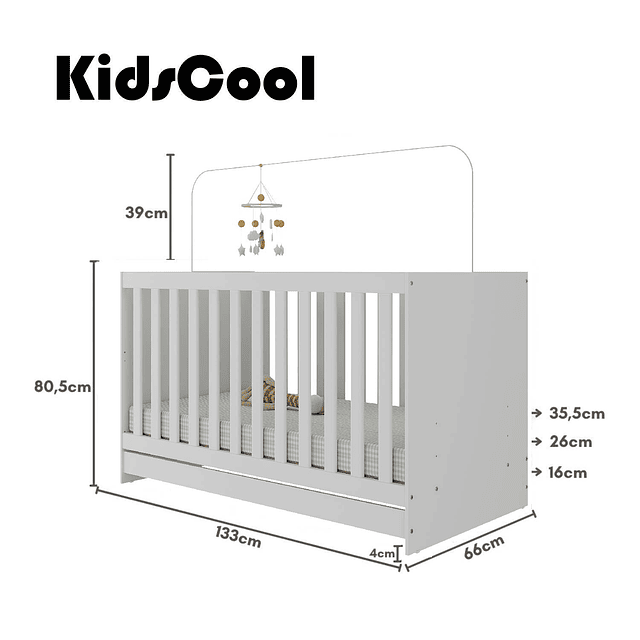 Cuna New 3 Funciones Blanca 