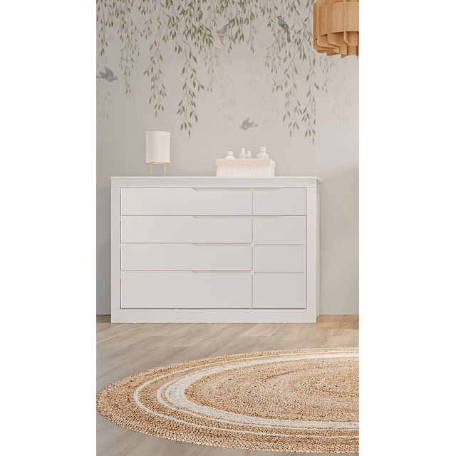 Comoda Cleo Blanca 5 Cajones