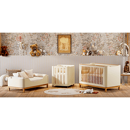 Cuna Flow 3 Funciones Beige Eco Wood