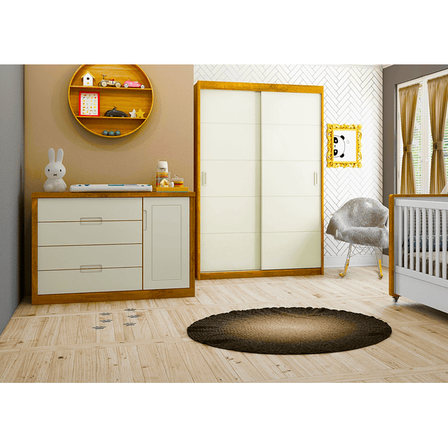 Comoda Tutto Con Puerta Beige Caramelo