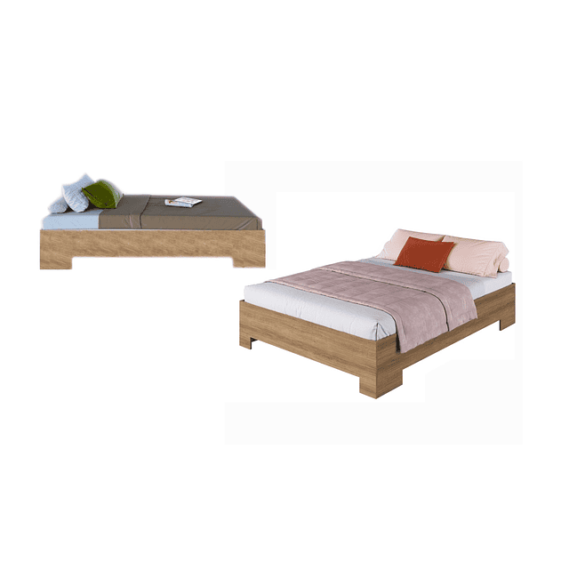 Cama 2pl Xangai 190x150  Miel
