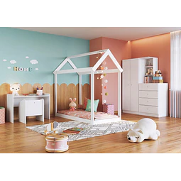 Cama Casita Montessori Cariño Blanca