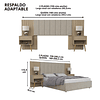 Set Respaldo Cama Zara 2 Plazas Hanover