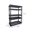 Estante Modular Plástico Super 5 Níveles Negro