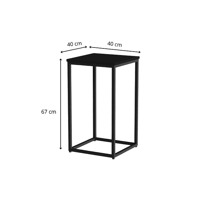 Mesa lateral Be Apolo Negro