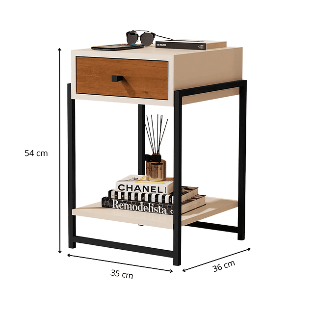 Velador industrial caramelo