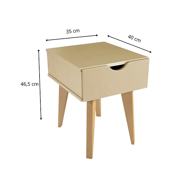 VENTA DE BODEGA - Velador Nordic C/Cajón