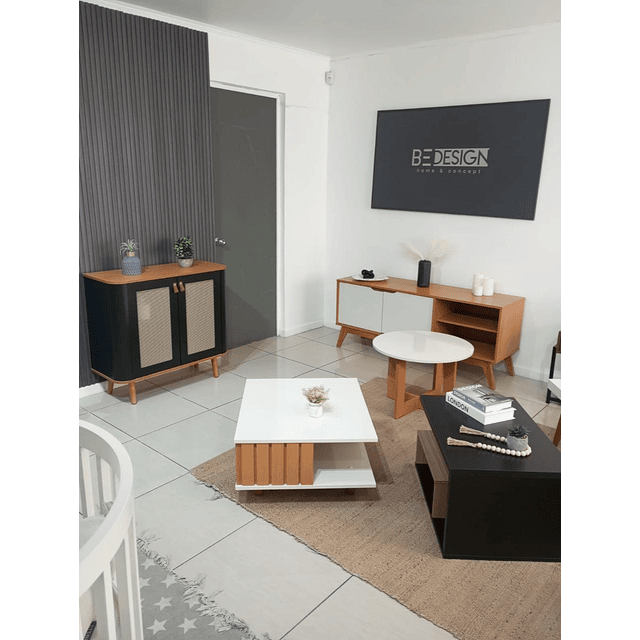 Rack Tv Tucumán 2 Puertas Caramelo Perla