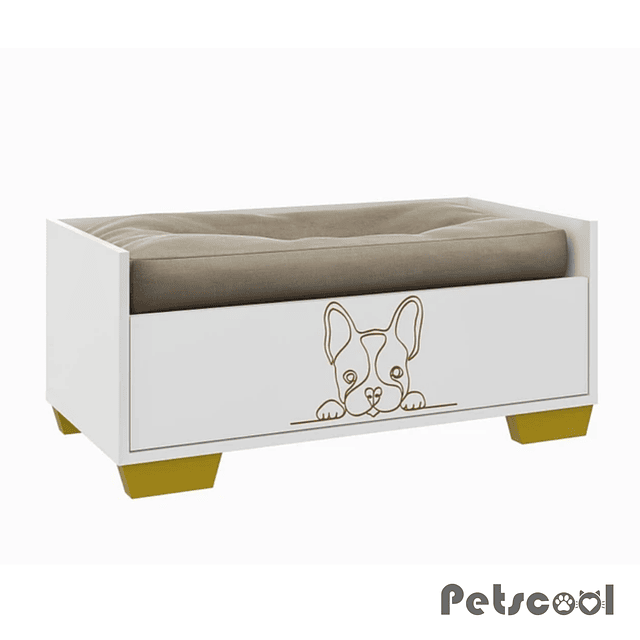 Cama Perrito Blanca Petscool Con Cajon
