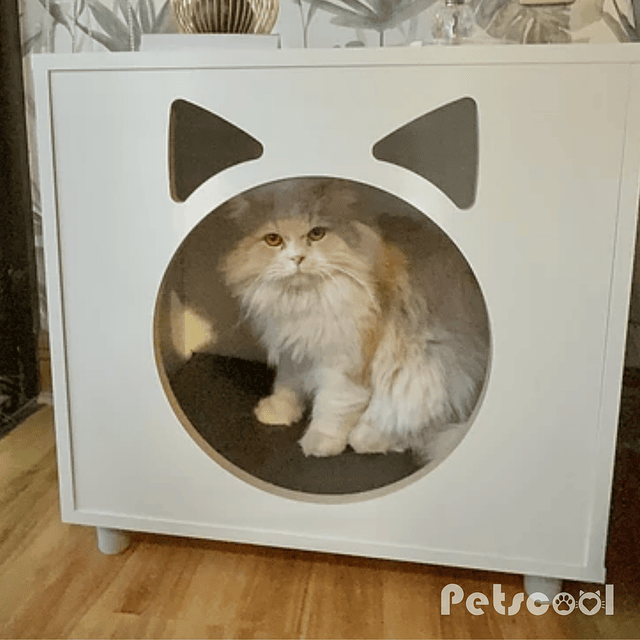 Velador Blanco Pet Para Gato Con Cojín