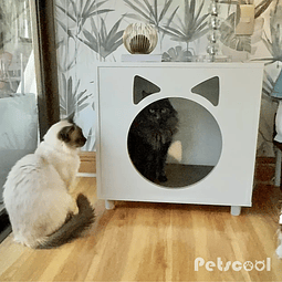 Velador Blanco Pet Para Gato Con Cojín