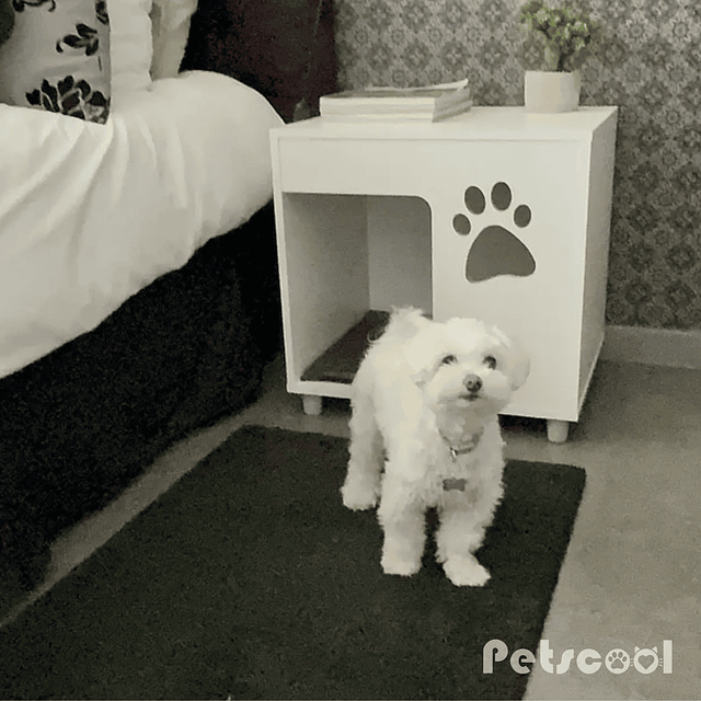 Velador Blanco Pet Para Perro Con Cojín