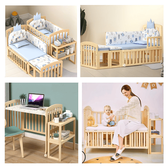Cuna Evolutiva Madera 5 En1 - Preventa 16 de Marzo