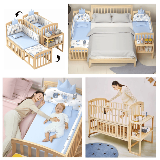 Cuna Evolutiva Madera 5 En1 - Preventa 16 de Marzo