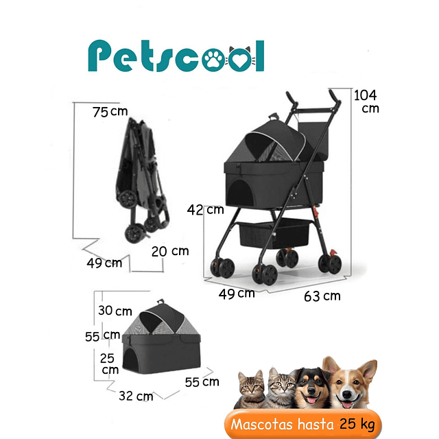 Carro De Paseo Plegable / Desmontable  - Preventa 16 de Marzo