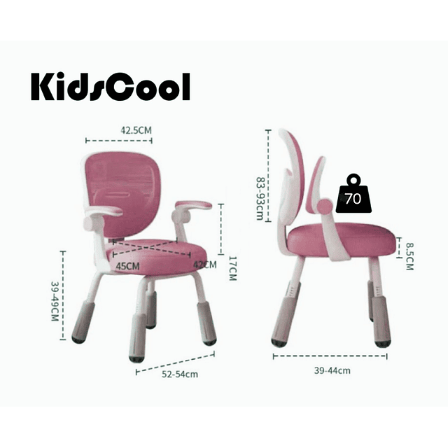 Silla Escritorio Ergonomica Infantil Rosada - Preventa 16 de Marzo