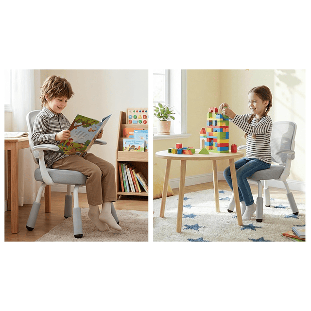 Silla Escritorio Ergonomica Infantil Gris - Preventa 16 de Marzo