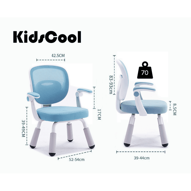 Silla Escritorio Ergonomica Infantil Azul - Preventa 16 de Marzo