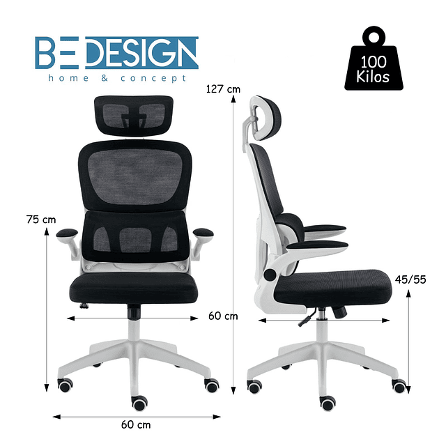 Silla De Escritorio Ergonómica Negro - Preventa 16 de Marzo