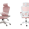 Silla De Escritorio Ergonómica Rosado Be Design Pro-Soporte Lumbar, Malla,100kg