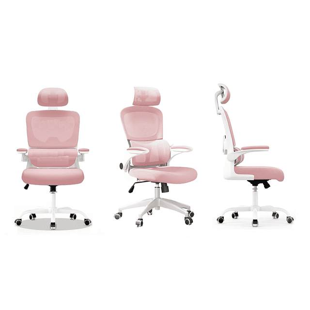 Silla De Escritorio Ergonómica Rosado Be Design Pro-Soporte Lumbar, Malla,100kg