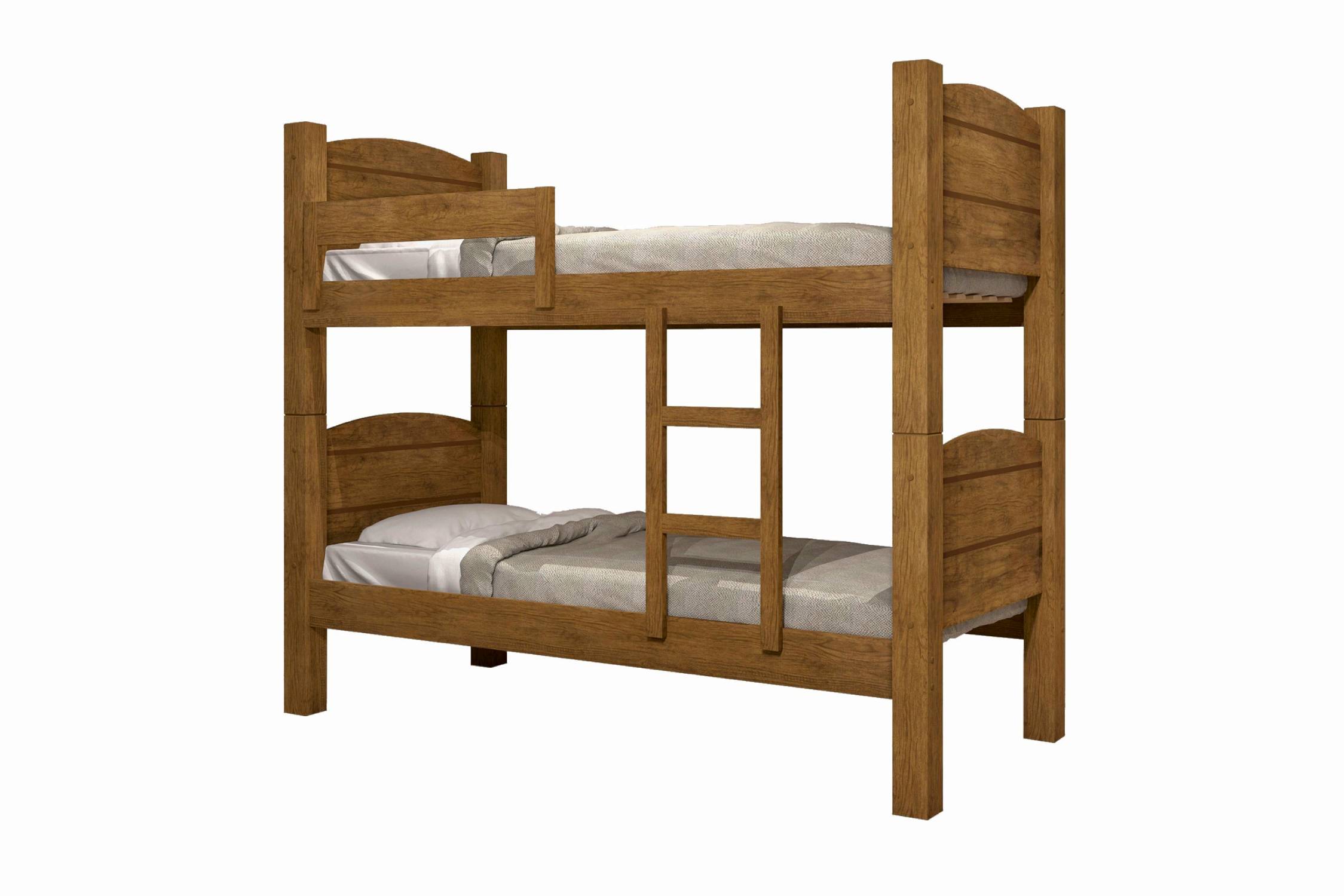 Camarote Desmontable Liliane Cedro 1 Plaza en MDF BeDesign Convertible en 2 Camas con Escalera y Baranda 154 x 92.5 x 205 cm -Preventa 22 de Septiembre