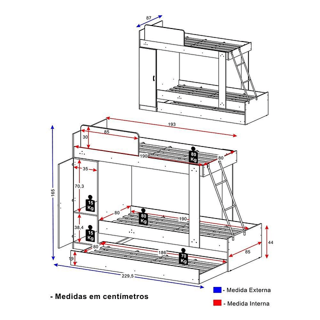 Camarote Essencial Blanco