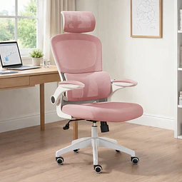 Silla De Escritorio Ergonómica Rosado Be Design