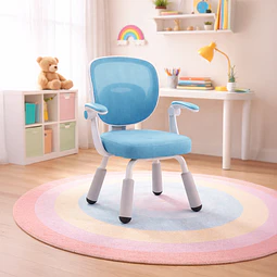 Silla Escritorio Ergonomica Infantil Azul