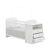 Cuna con Mudador Bambini Blanco+Colchon Cuna Baby Box 130x60