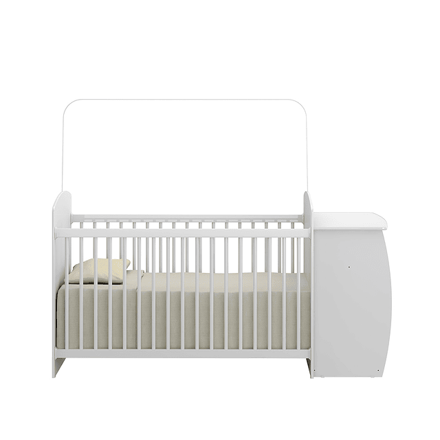 Cuna con Mudador Bambini Blanco+Colchon Cuna Baby Box 130x60