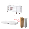 Cuna Con Cajonera Encanto Blanco+Colchon Cuna Baby Box 130x60