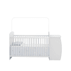 Cuna con Mudador Bambini Gris+Colchon Cuna Baby Box 130x60