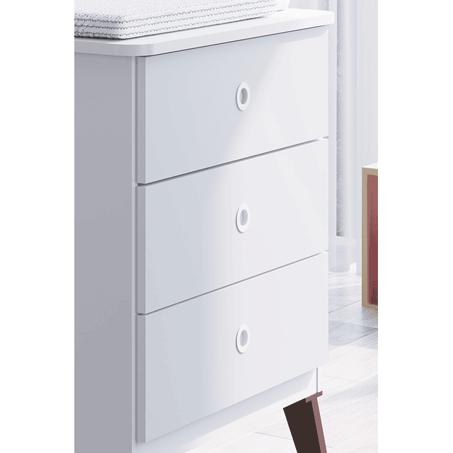 Cuna Con Cajonera Encanto Blanco+Colchon Cuna Baby Box 130x60